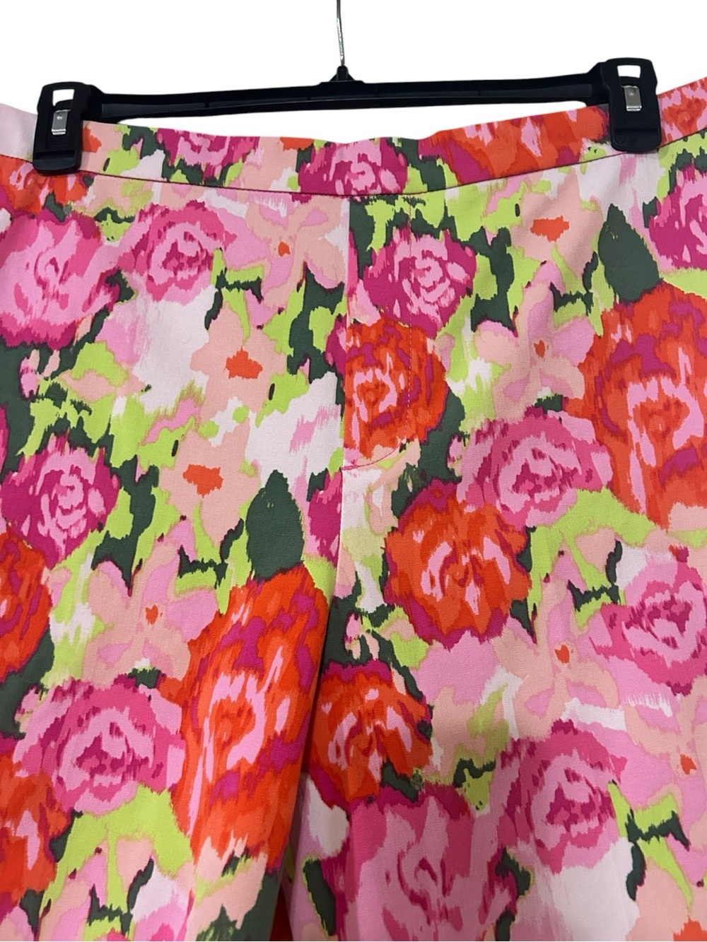 Isaac Mizrahi Live Multicolor Pink Orange Floral Waistband Shorts - Picture 2 of 4